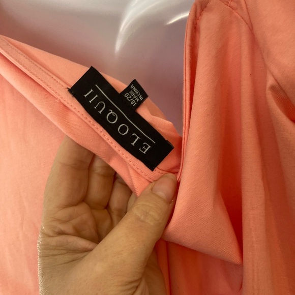 EloquiII Orange of the shoulder Puffy Sleeves crop top 18/20 Designer - Picture 5 of 5